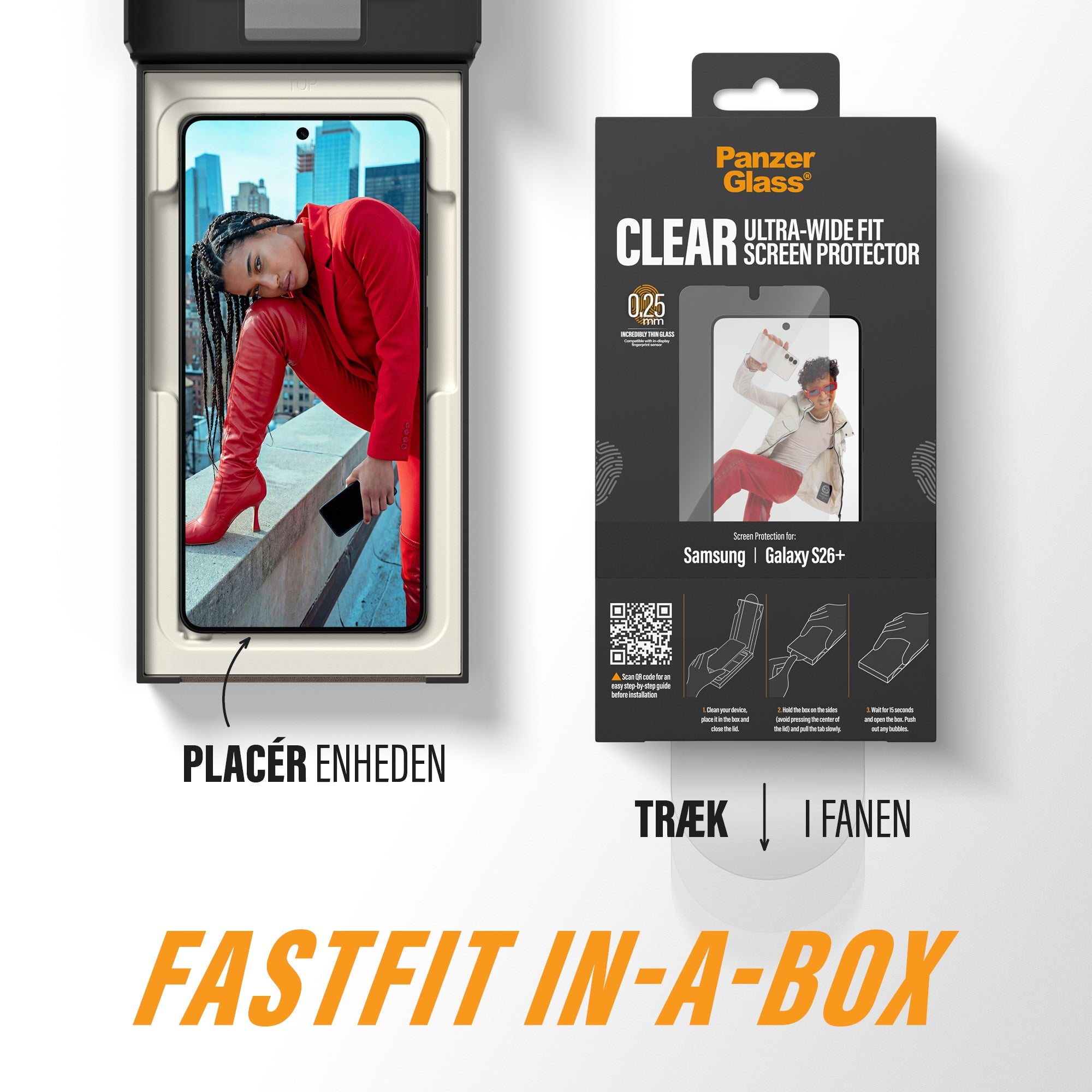 PanzerGlass® Skærmbeskyttelse Samsung Galaxy S26+ | Ultra-Wide Fit m. FASTFIT IN-A-BOX